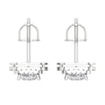 thumbnail image 4 of 1.96 ct Screw-Back Stud Earrings for Women | 5mm Princess Cut Simulated Diamond | 18K White Gold, 4 of 5