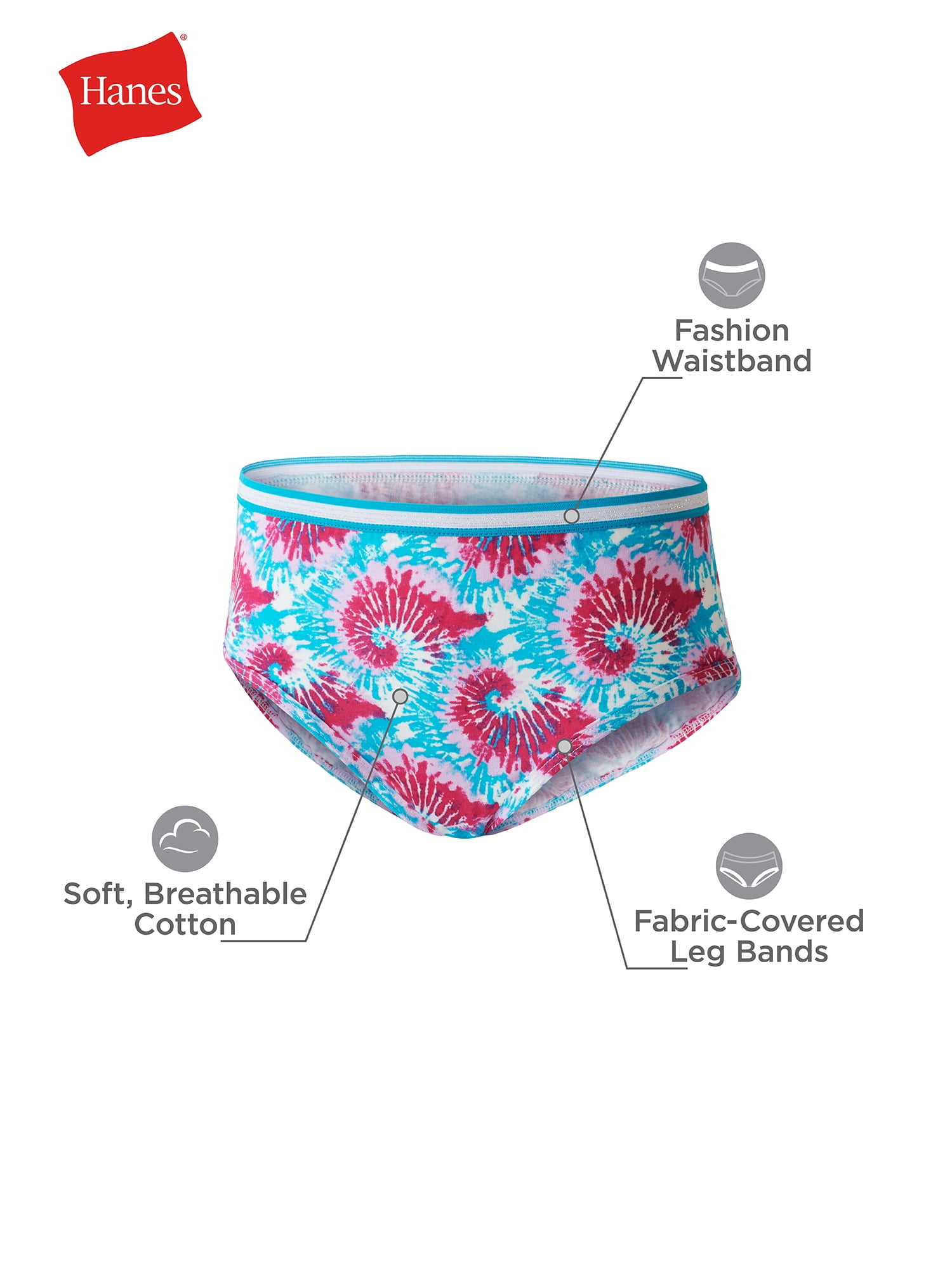 Hanes Girls Sporty Brief Underwear 10+2 Bonus Pack