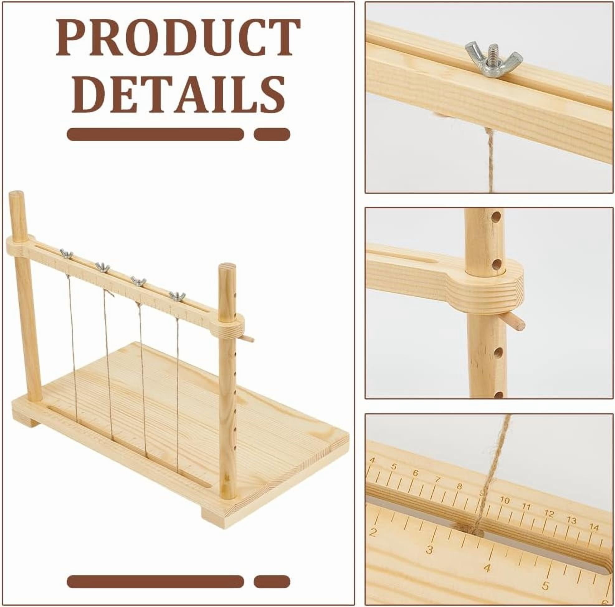15.7x9.4inch Bookbinding Sewing Frame Set Hand DIY Book Binding Tools with Hemp Rope for DIY Bookbinding Crafts and Sewing Supplies Brown