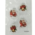 thumbnail image 5 of Holiday Time Dia 65mm 4Ct Bell &Santa Glass Ornament, 5 of 5