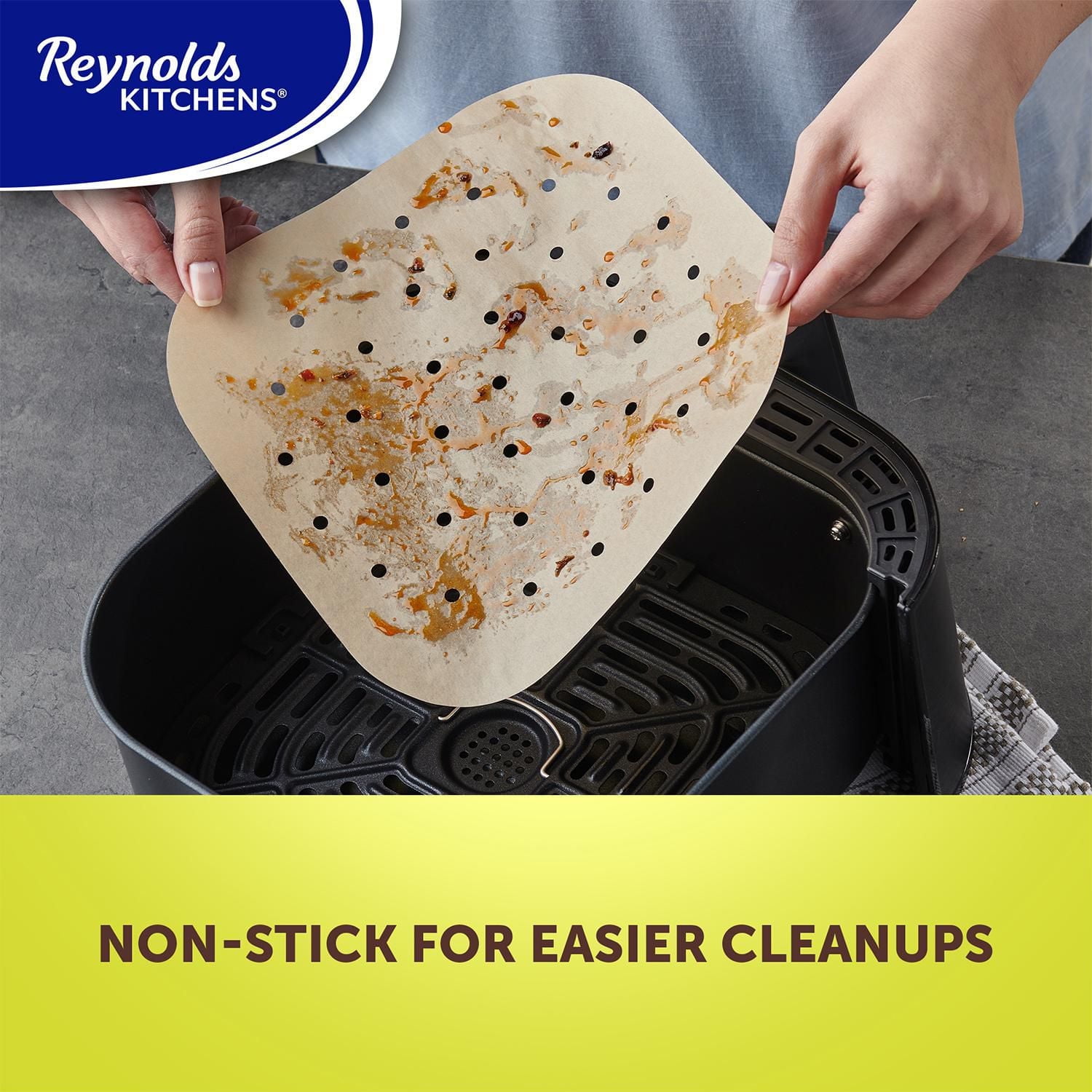 Reynolds Kitchens Air Fryer Liners 9" Unbleached Parchment 50ct