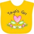 thumbnail image 3 of Inktastic Yaya's Girl Heart Flowers Girls Baby Bib, 3 of 4