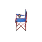 Ozark Trail Quad Camp Chair with Cupholder for Kids, Blue, Child Use