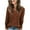 Brown, variant on V Neck Long Sleeve Shirts for Women Casual Fall Tops Lightweight Tunic Sweaters Fashion Clothes 2025 Grey, M