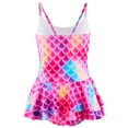 thumbnail image 5 of Girls One Piece Swimsuit Toddler Bathing Suit Girl with Mermaid Scales Printed, Toddler Swimsuit Girl for Adjustable Toddler Girls Swimsuit Age 4-5 Years, 5 of 6