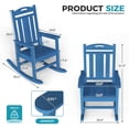 thumbnail image 5 of Set of 2 Oversized HDPE Outdoor Rocking Chairs, All-Weather Porch Rockers, Navy, 5 of 7