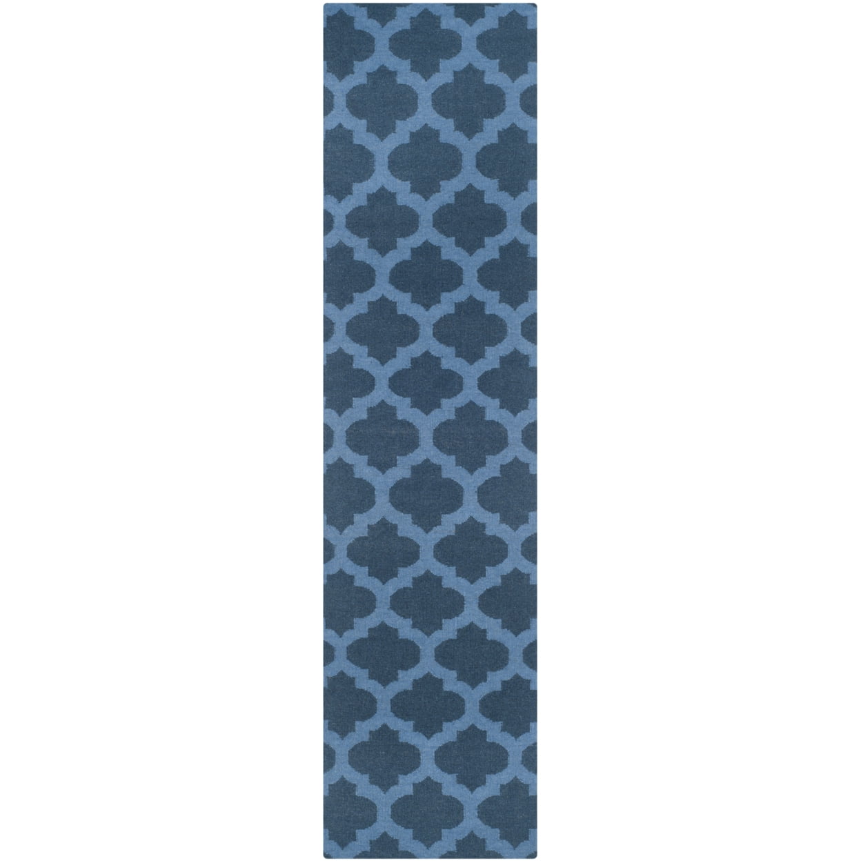 SAFAVIEH Dhurrie Watson Geometric Moroccan Wool Area Rug, Ink, 6' x 6' Square