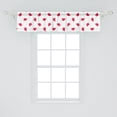 thumbnail image 2 of Ambesonne Valentine`s Day Window Valance, Cartoon Hearts with Arrows Love Passion and Romance Pattern, Curtain Valance for Kitchen Bedroom Decor with Rod Pocket, 54" X 12", Dark Coral Brown White, 2 of 3