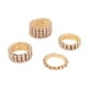 thumbnail image 2 of Anillo de amistad Qarigey diamantes brillantes Símbolo de vínculo eterno compromiso único plata 5 filas, 2 of 6