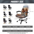 thumbnail image 7 of POLERO Horse Dustproof One Piece Office Rolling Chair Protector Slipcover, Breathable Elastic Cloth High Back Chair Slipcover for Workspace, 7 of 7