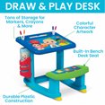 thumbnail image 3 of CoComelon 3-Piece Art & Play Toddler Room-in-a-Box by Delta Children – Includes Draw & Play Desk, Art & Storage Station & Fabric Toy Box, Blue, 3 of 10