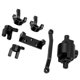 thumbnail image 4 of Kit de eje de aleación de aluminio RC, Kit de carcasa de eje estable de repuesto para coche de escalada HBX 1/24, color negro, 4 of 8