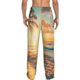 thumbnail image 6 of Mens Pajama Pants, Tropical Sunset Beach Scene Soft Sleep & Lounge Pants for Men, Cuteness Casual PJ Bottoms Pants with Pockets, 6 of 7