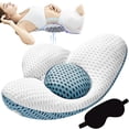 thumbnail image 1 of Almohada Lumbar QWTG Azul Ergonómica y Respirable para Mujeres Embarazadas y Trabajadores de Oficina, 1 of 7