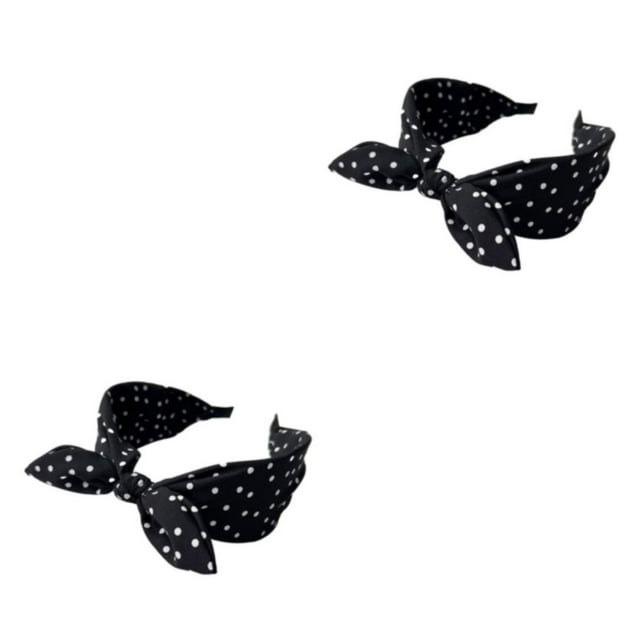 Minnieouse Accesorios para el cabello elegantes para mujer, cómodos y duraderos, para cualquier ocasión, absorbentes del sudor, estilo coreano, Negro 2Conjunto
