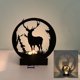 thumbnail image 1 of Adornos creativos un ciervo tienes tú Candelabro metal hierro negro alce Navidad luminoso decorativo artesanía, 1 of 6