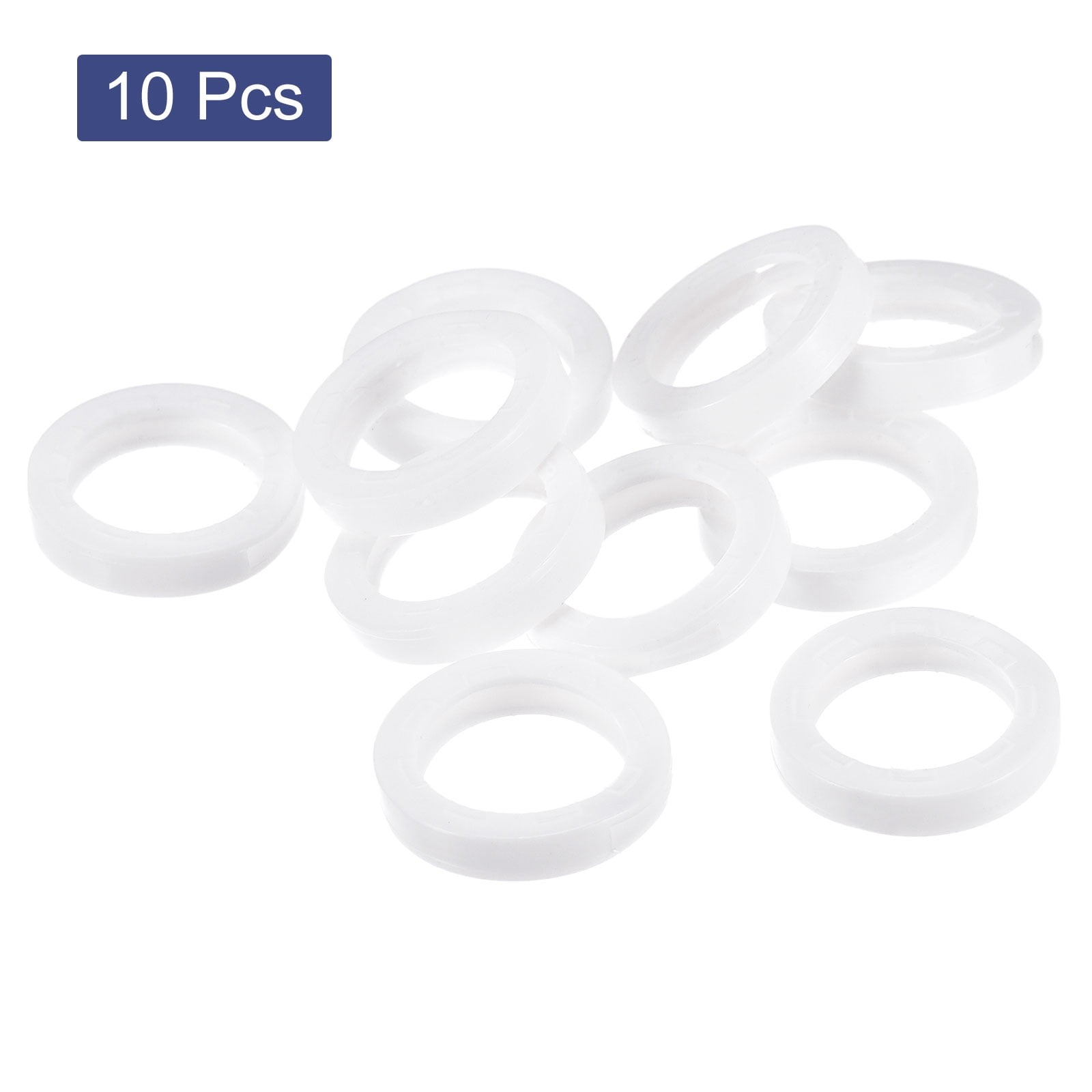 Unique Bargains Key Cap Cover Rings Keys Identifier Coding Tags Silicone Sleeve White