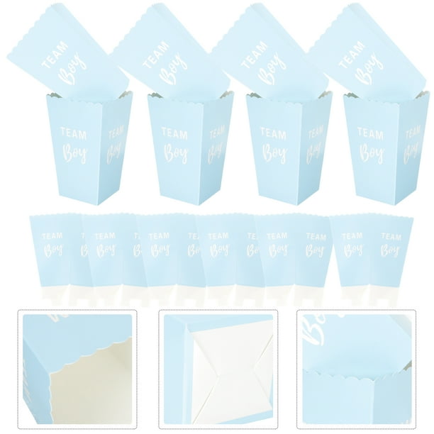 10 scatole per popcorn Gender Reveal o scatole di caramelle Gender Reveal stoviglie Gender Reveal, Deco Gender Reveal Scatole Popcorn Bianco Rosa Blu Gender Reveal, Ragazza o Ragazzo, Baby Shower