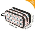 thumbnail image 4 of FORMRS Pencil Case with 3 Compartments Zipper Pouch, Elementary School Level and up, Flowers Geometric Pattern, 4 of 8