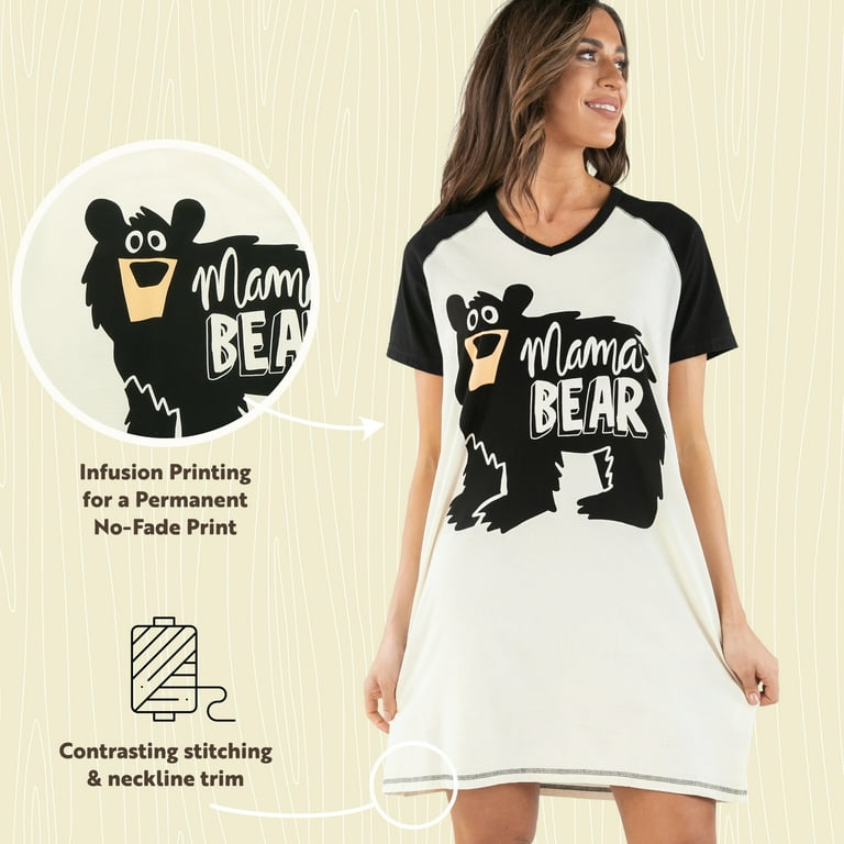 LazyOne Women s Nightgown Funny V Neck Sleep Shirt for Women