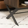 thumbnail image 5 of Walker Edison Table Basse Moderne X Jambe avec Rangement Ouvert, Noyer Foncé, 5 of 5