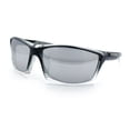 thumbnail image 4 of SA106 Sport Wrap Sunglasses UV400 Mirror Lens Lightweight Active Eyewear Black Clear Frame - Silver Mirror Lens, 4 of 7