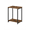 Rustic Brown and Black, variant on LEDREM Slim Side Table, Small End Table with 2-Tier Storage & Adjustable Feet, 19.7 Inch Narrow Nightstand, Black