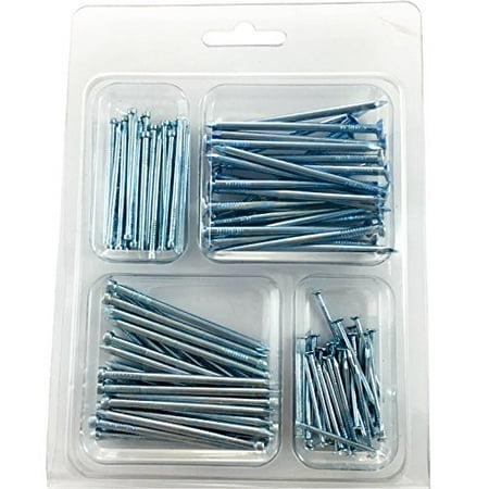 Accessbuy 120pcs Hardware Steel Nail Assortment Kit with Storage Case