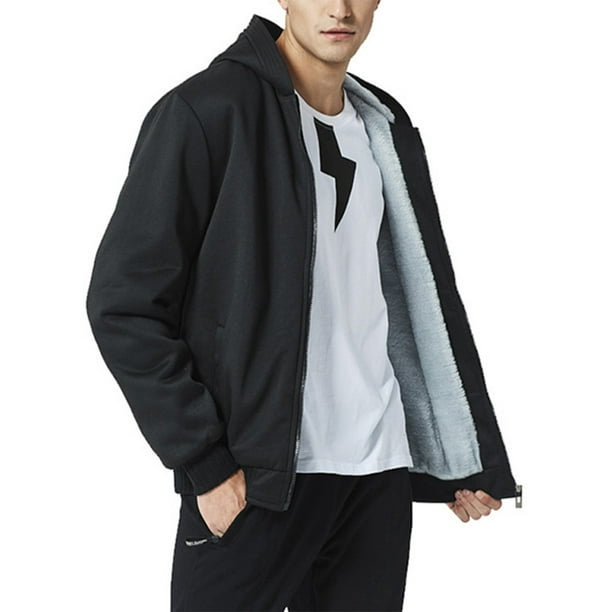 Sudaderas con capucha para hombre, de forro polar pesado, con