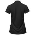 thumbnail image 3 of A2Y Women's Basic Casual Essentials 4-Button Junior-Fit Polyester Polo Shirt Black L, 3 of 6
