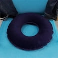 thumbnail image 5 of 1 Pcs Flocking Inflatable Seat Cushion,Round Anti-Decubitus Seat Cushion,Breathable Chair Backrest with Air Pump,Portable Butt Cushion,Ideal for Prolonged Sitting Dark Blue, 5 of 7