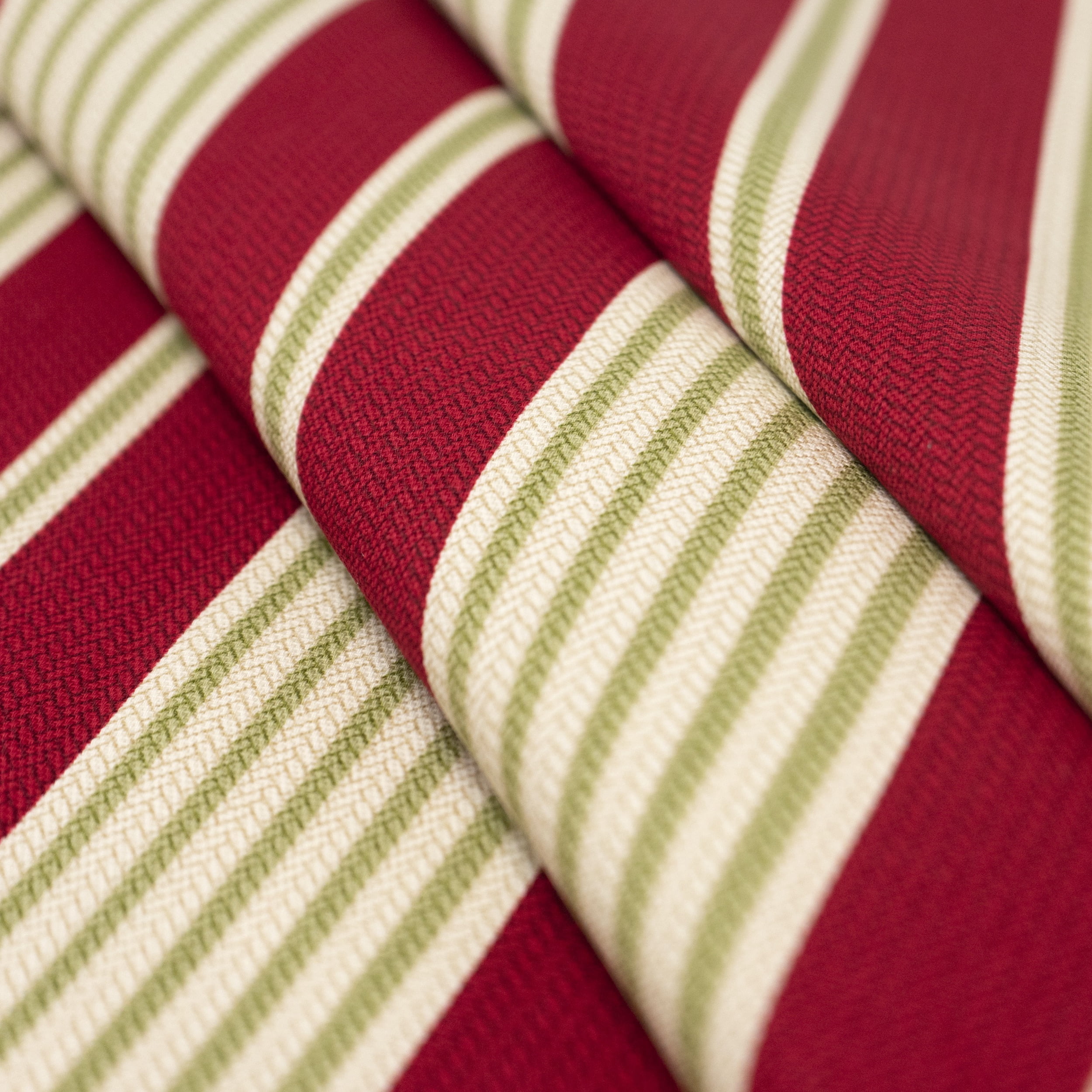 Waverly Inspirations 45" x 2 yd 100% Cotton Striped Precut Sewing & Craft Fabric, Red