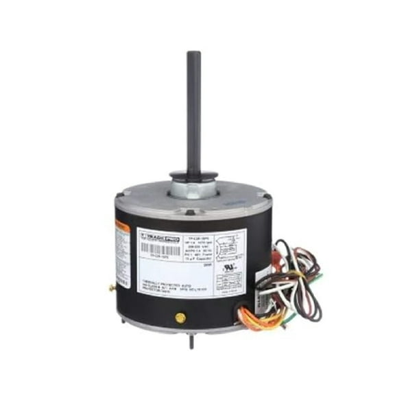 1/4 HP Condenser Fan Motor - 1075 RPM, 230V, Single Speed PSC Motor - Reversible Rotation, 1/2" Shaft, TEAO Enclosure - HVAC Fan Motor Replacement