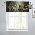 thumbnail image 4 of Forest Deer Rod Pocket Thermal Insulated Curtain Valance Farmhouse Animals Rustic Spring Wildlife Elk Window Treatment Valance Curtains for Bathroom 54 by 18 in, 1 Panel, 4 of 6