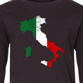 thumbnail image 4 of Inktastic Italian Map Flag Long Sleeve Youth T-Shirt, 4 of 5