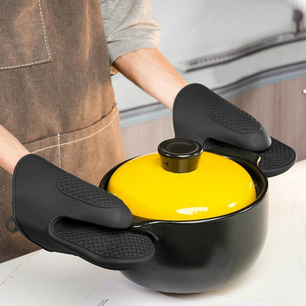 Guante de silicona resistente al calor para horno | Almohadilla de silicona gruesa y antideslizante | Guante aislante para parrilla de barbacoa | Herramienta de cocina antiescaldaduras | Guante de