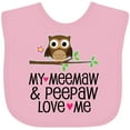 thumbnail image 3 of Inktastic My Meemaw and Peepaw Love Me Grandchild Owl Girls Baby Bib, 3 of 4