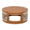 thumbnail image 3 of Christopher Knight Home Acacia Wood Patio Coffee Table, Weather-Resistant Outdoor Table with Handwoven Rope, 3 of 11