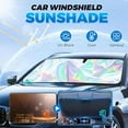thumbnail image 2 of 2025 Upgraded Laser Reflective Windshield Sunshade, Laser Car Windshield Sun Shade, Retractable Thickened UV-Blocking Sun Shade Reflector, Foldable Sunshades with Storage Bags (L: 57.1 * 31.5 in*1), 2 of 10
