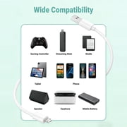 Yolmary White Micro USB Data Cable Cord Compatible with Excelvan ET701 Android WI-FI Tablet PC 3.3ft