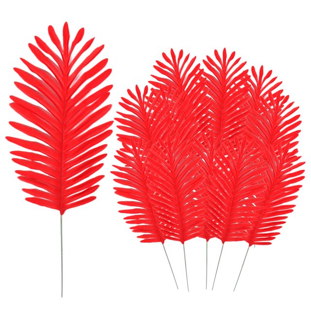 12PCS Simulation Feuilles de Tournesol en Vrac Fausses Feuilles de Palmier Réalistes