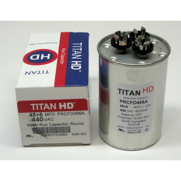 Titan Pro 45   6 MFD 440 V Round Run Capacitor