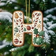 thumbnail image 3 of Manualidades decorativas para fiestas, decoración para árbol de Navidad, colgante de acrílico 2D con 26 letras, decoración navideña colgante, manualidades DIY, decoración navideña para el hogar, decor, 3 of 5