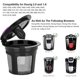 thumbnail image 5 of Tazas K reutilizables para Keurig, filtro de café reutilizable K Cup recargable - 8 paquetes, negro, 11 Feliz Sencillez, 5 of 5