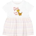 thumbnail image 3 of Inktastic My Safta Loves Me Cute Giraffe Girls Baby Dress, 3 of 5