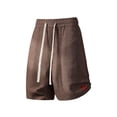 thumbnail image 2 of cllios Men's Athletic Shorts Big and Tall Drawstring Elastic Waist Knee Length Pants Solid Color Summer Lightweight Shorts with Pockets, 2 of 9