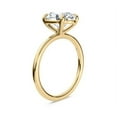 thumbnail image 2 of SOLITAIRE JEWELS 2CT Oval Moissanite Hidden Halo Engagement Ring Solid 14K Yellow Gold, 2 of 6