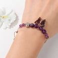 thumbnail image 3 of Mfigree Crystal Bracelets Amethyst Butterfly Bracelets for Women Natural Stone Bead Bracelets Stretch Gemstone Beaded Bracelets Jewelry Gifts, 3 of 3