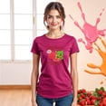 thumbnail image 3 of Playera Blusa De Frambuesa Raspberry Sweet & Tasty – Dulce Estilo que Te Hace Brillar Color Rosa Dorado Talla Mediana Marca Emil SaEs, 3 of 4