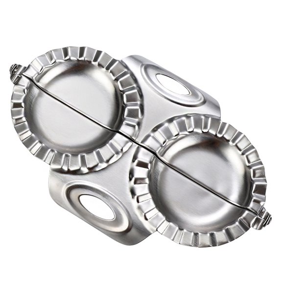 Ayyufe Dumplings Maker; 1 PC Dumplings Maker Simple Safe to Use Long Shape Stainless Steel Double-headed Dumplings Maker for Dumplings; Stainless Steel